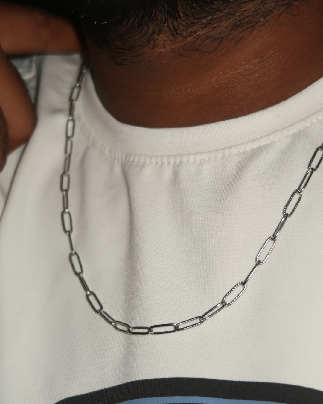 Mens Paper Clip Chain Necklace