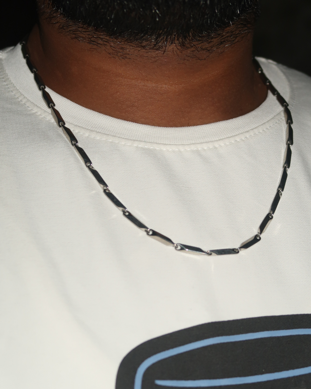Mens Interlocking Link Chain Necklace