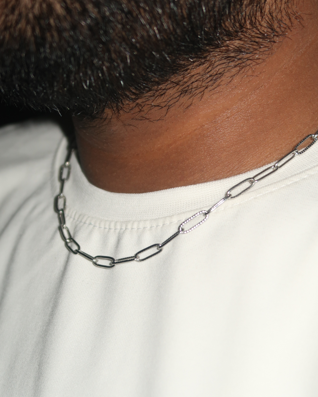 Mens Paper Clip Chain Necklace
